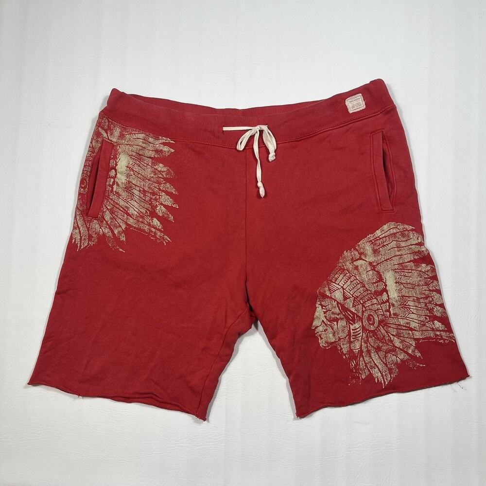 Denim & Supply Ralph Lauren Sweat Shorts Mens Large Aztec Native Chief